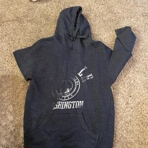 Dark blue faded Seattle Washington hoodie